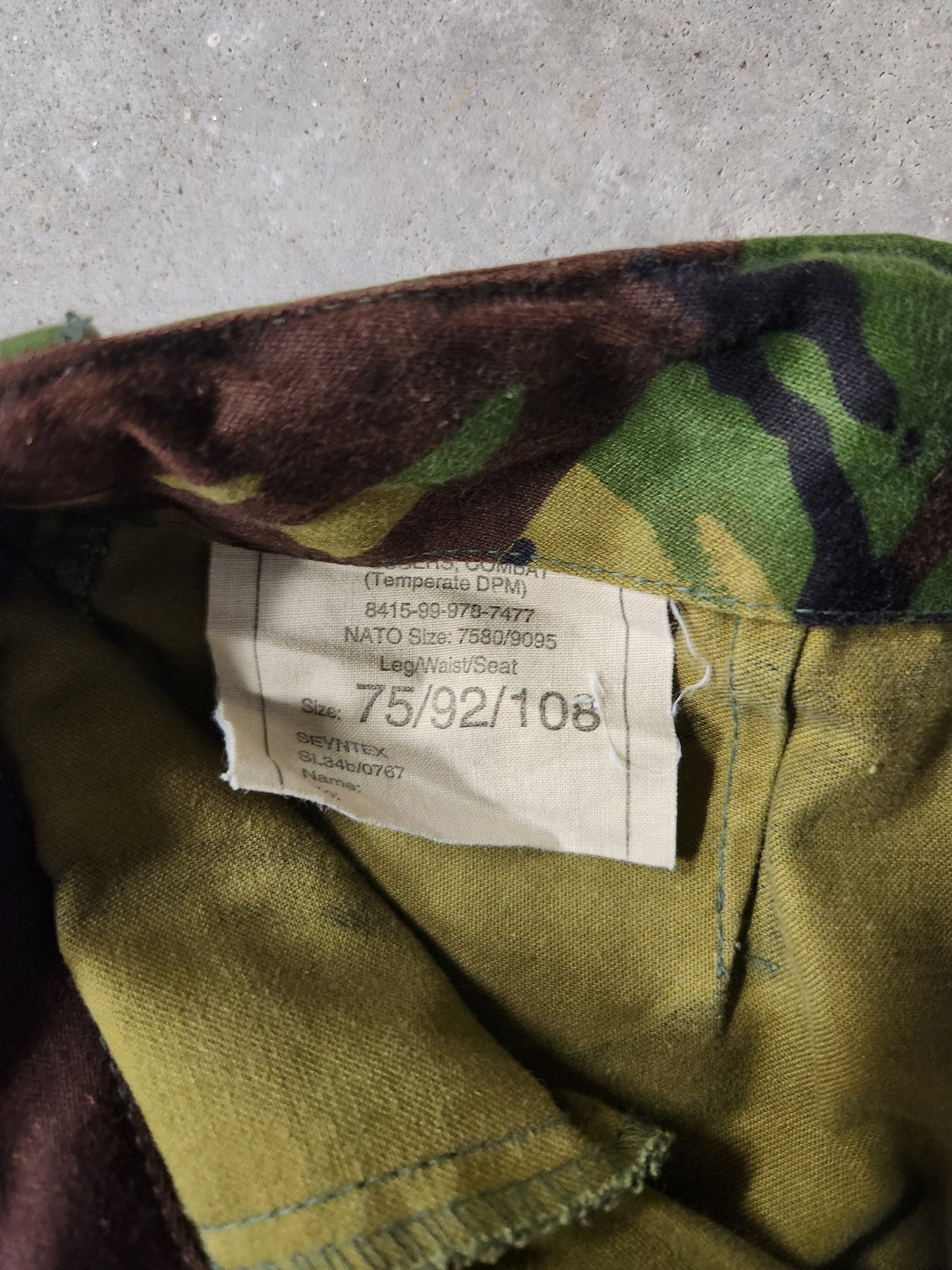 British DPM pants 95 woodland Tropical Weight Size Small Regular