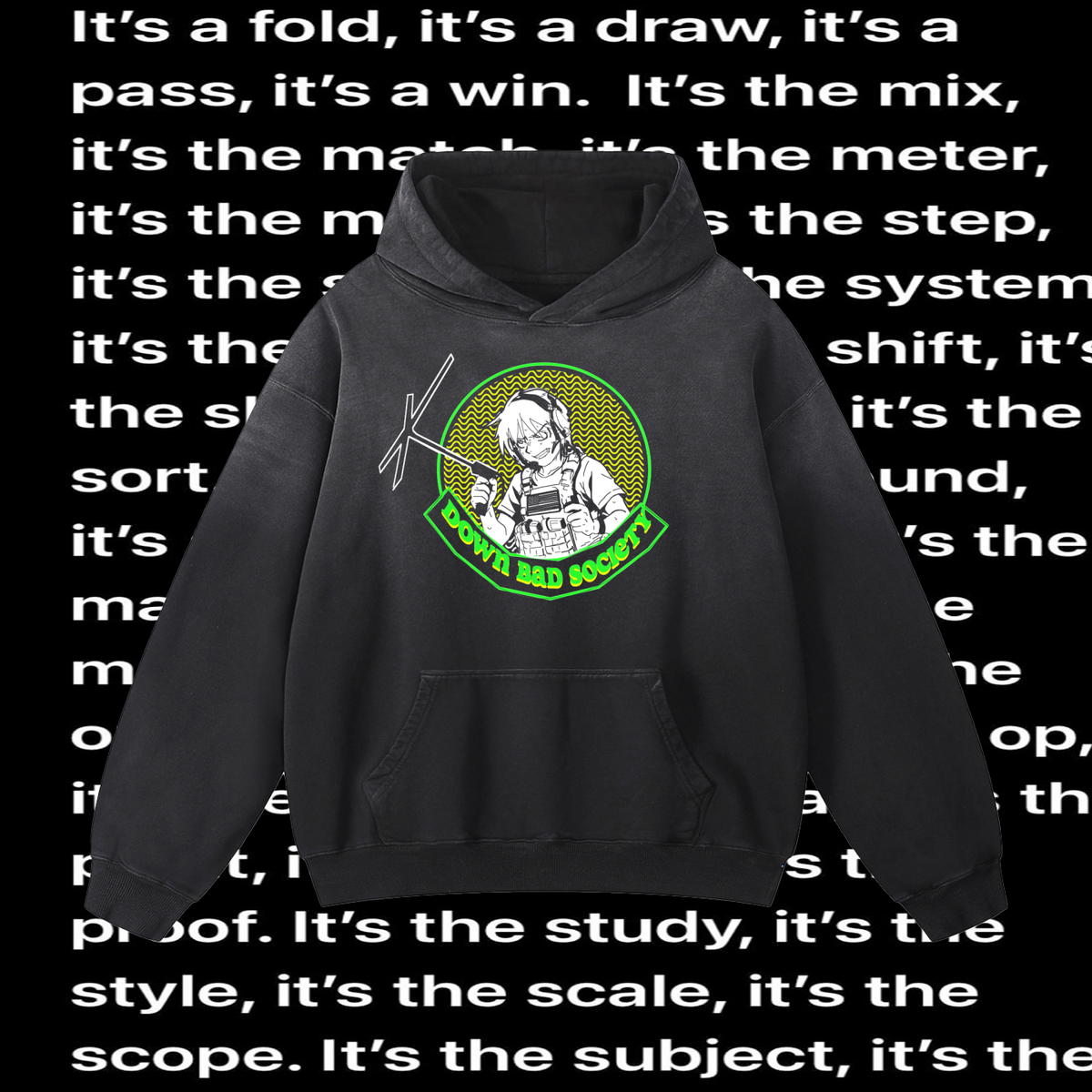 PLEASE WORK (hoodie kinda big)