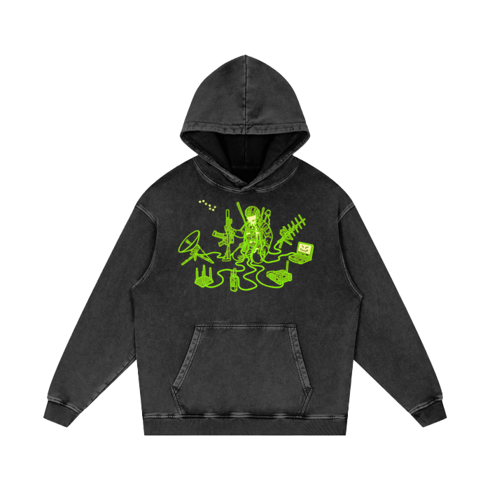 EUD Acid Wash Oversize Hoodie